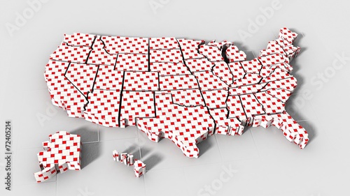 USA map texture