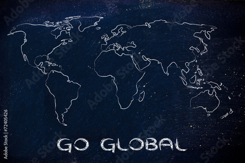 world map design: go global #72405426