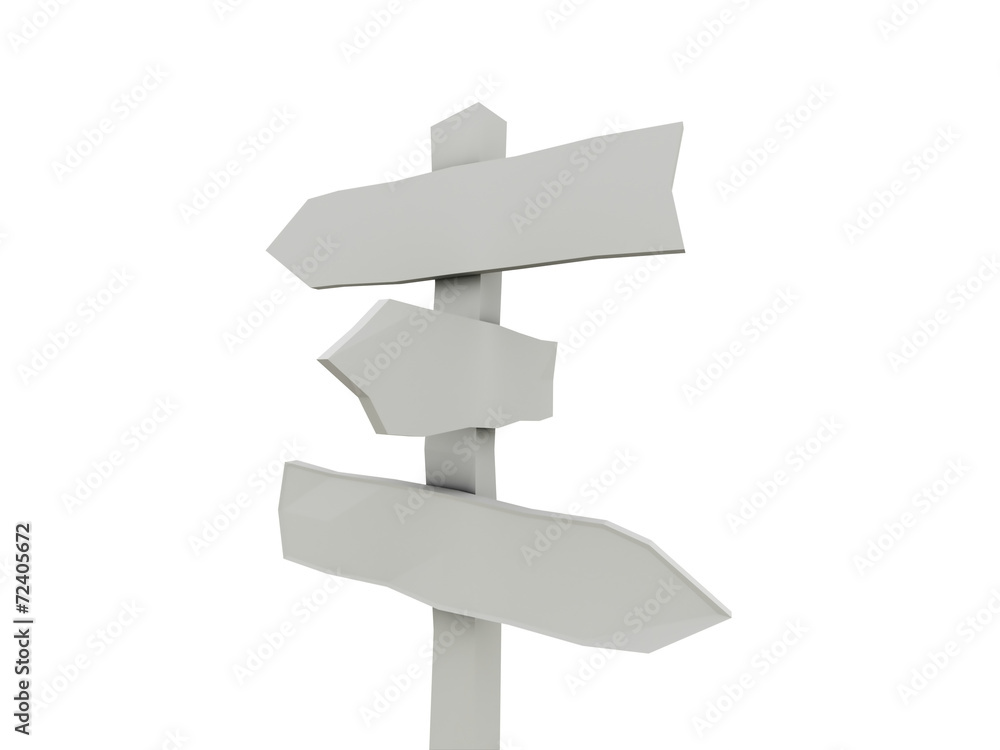 Road directory rendered on white Road directory rendered on white