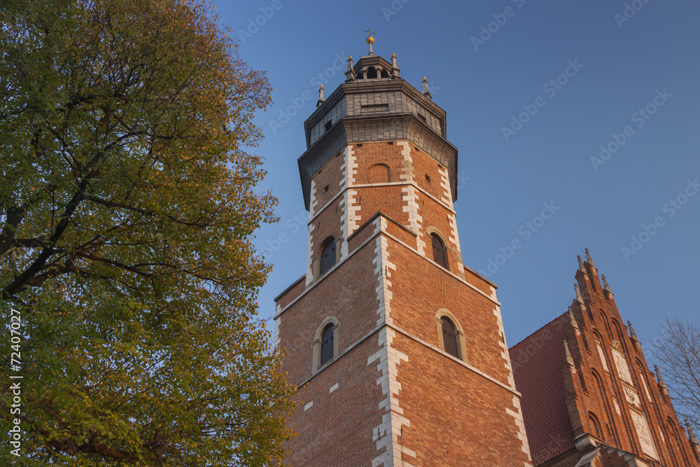 Poland, Kraków, Kazimierz, West  End of Corpus Christi Gothic C