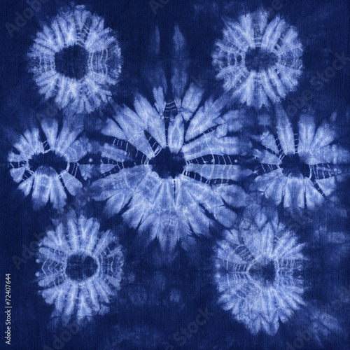 Obraz na płótnie Material dyed batik. Shibori