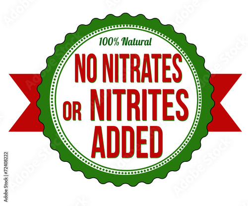 No nitrates or nitrites added label or stamp