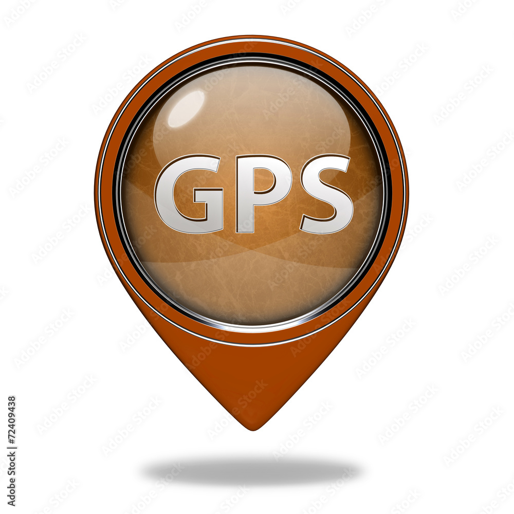 Gps pointer icon on white background Gps pointer icon on white background