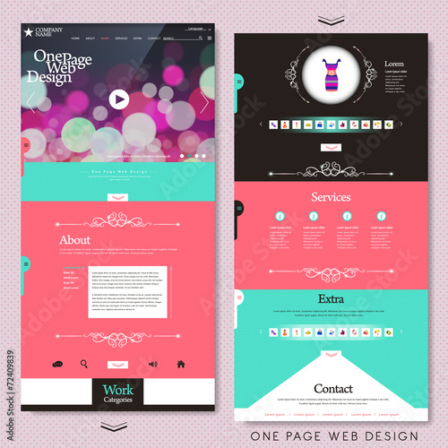 fashion style one page website design template