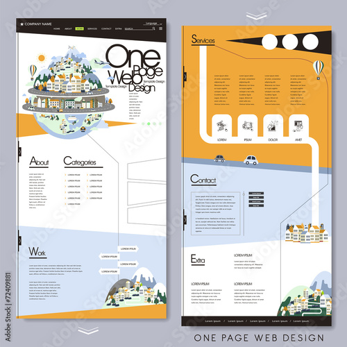 travel style one page website template