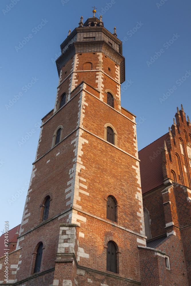 Poland, Kraków, Kazimierz, Bell Tower and West  End of Corpus C