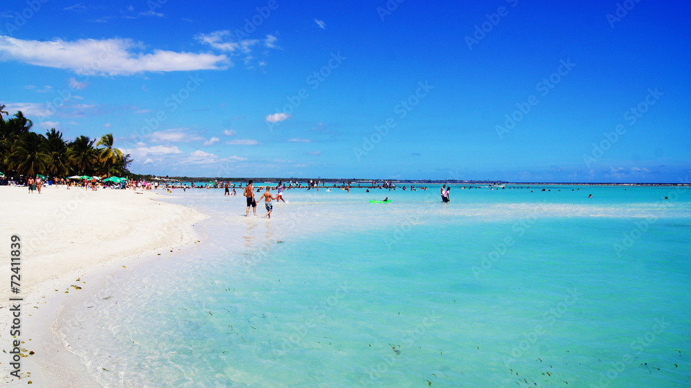 Playa de Boca Chica. Caribe. Santo Domingo. República Dominicana Stock