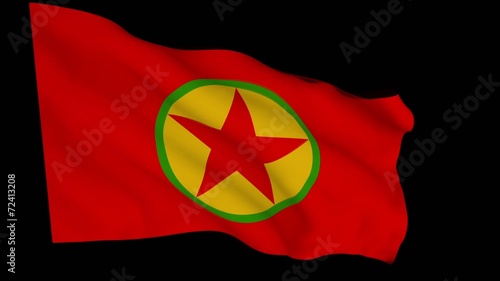 Flag animation with alpha - Kurdistan Workers' Party photo