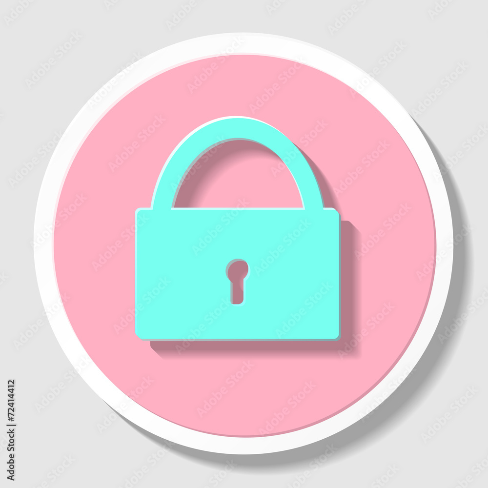 Sketch padlock with keys in flat style Sketch padlock with keys in flat style