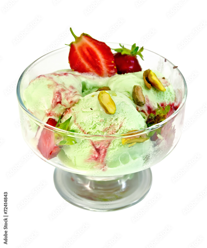 Ice cream strawberry-pistachio Ice cream strawberry-pistachio
