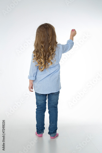 thoughtful blond young girl