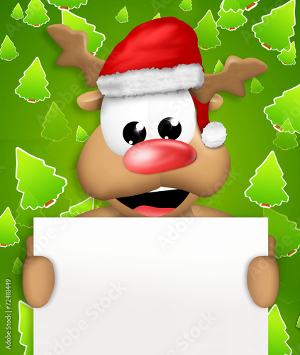 Reindeer Carton Happy with ...