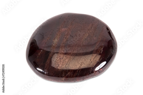 Precious gem on white background, hematite photo