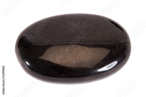 Precious gem on white background, hematite