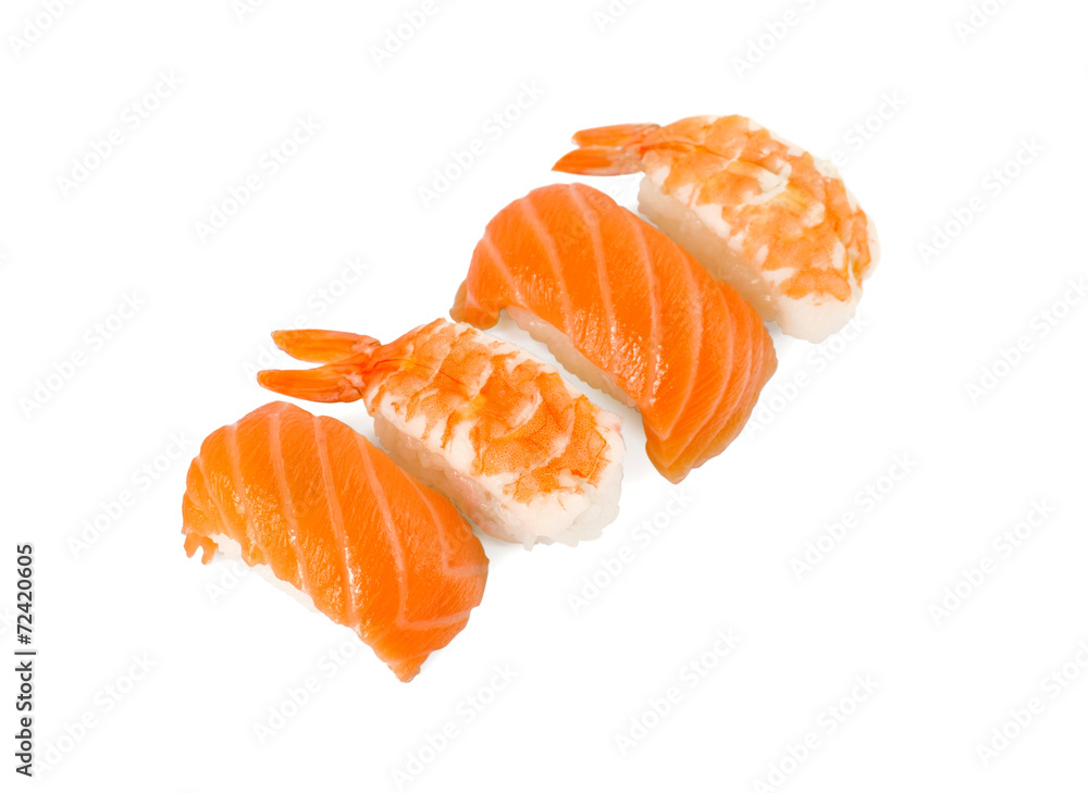 Sushi on a light background Sushi on a light background