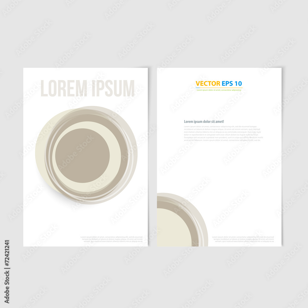 Fototapeta premium Flyer template back and front design.