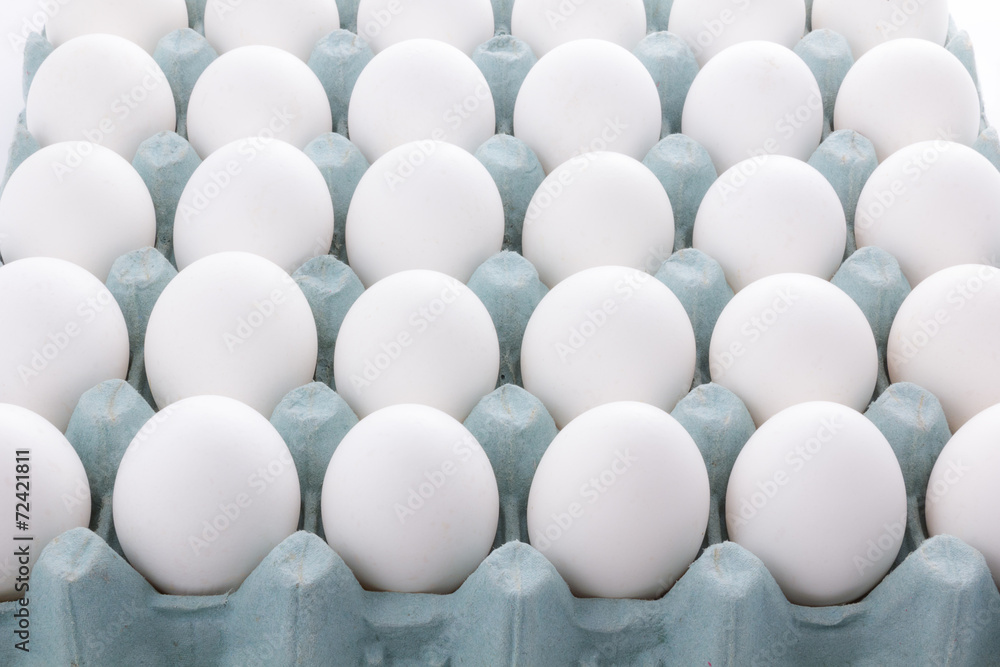 Egg packaging isolated on white background Egg packaging isolated on white background