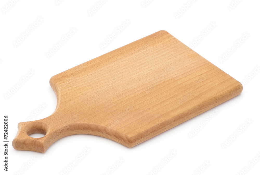 Brown chopping board isolated on white background Brown chopping board isolated on white background
