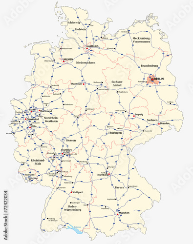 motorway map germany