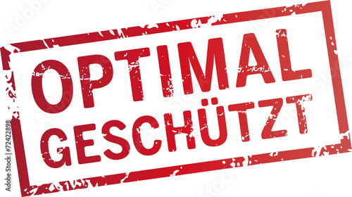 Roter Stempel Optimal geschützt