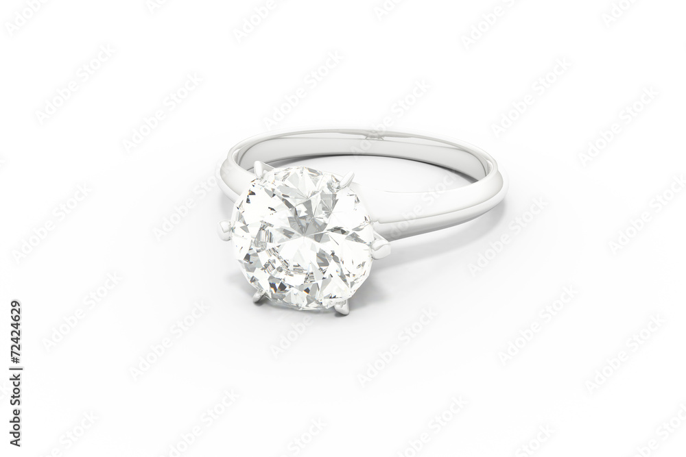 Diamond Ring / White Background Diamond Ring / White Background