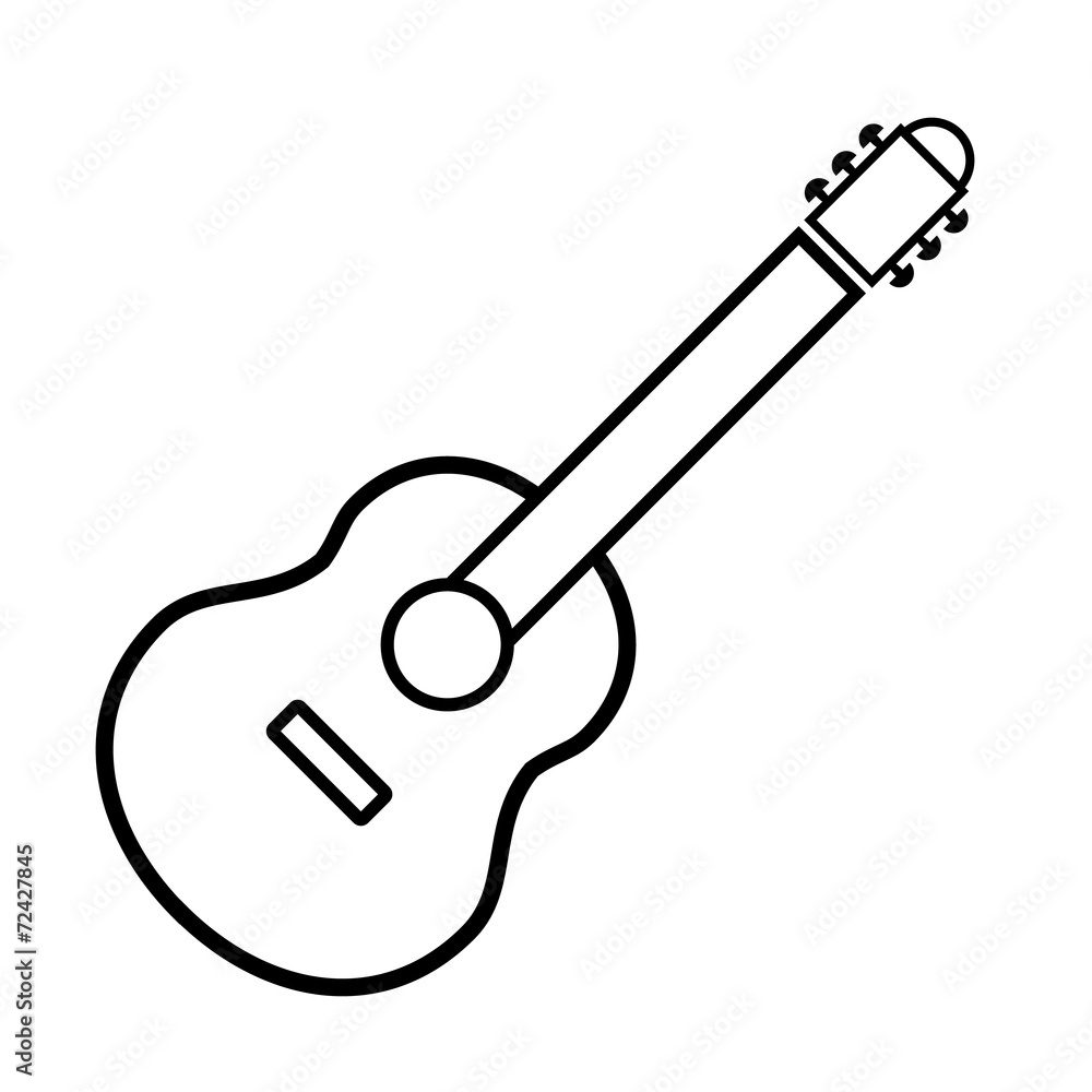 Guitar sign icon. Guitar sign icon.