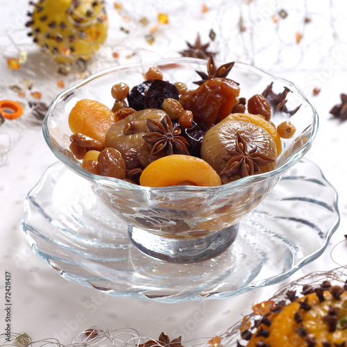 Christmas compote of dried fruits