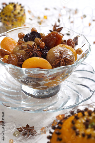 Christmas compote of dried fruits