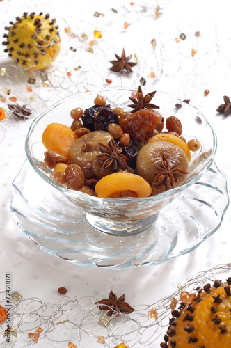 Christmas compote of dried fruits