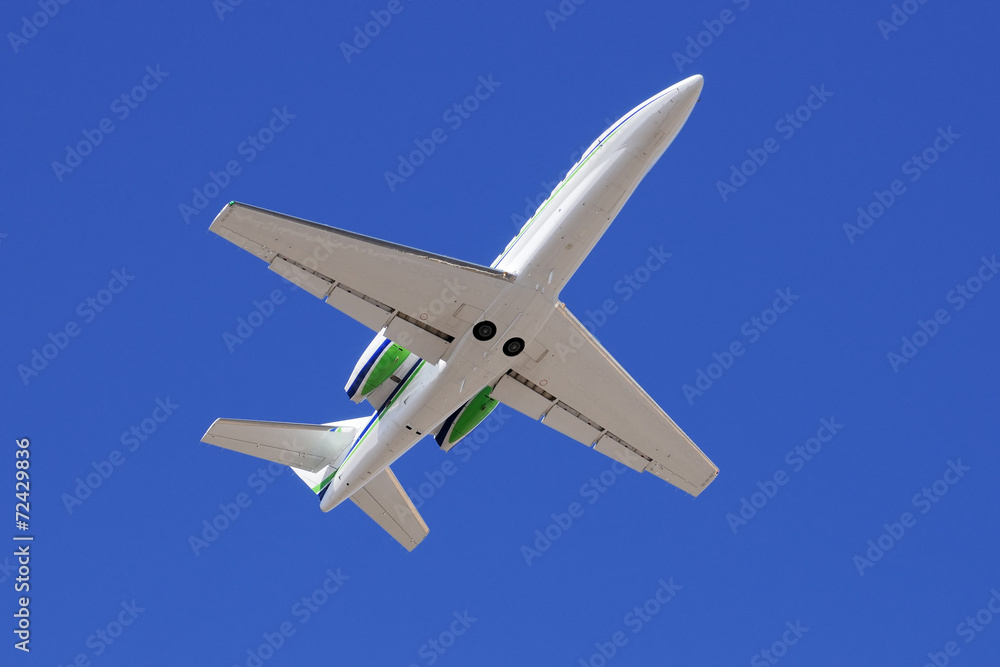 Business jet in the sky Business jet in the sky