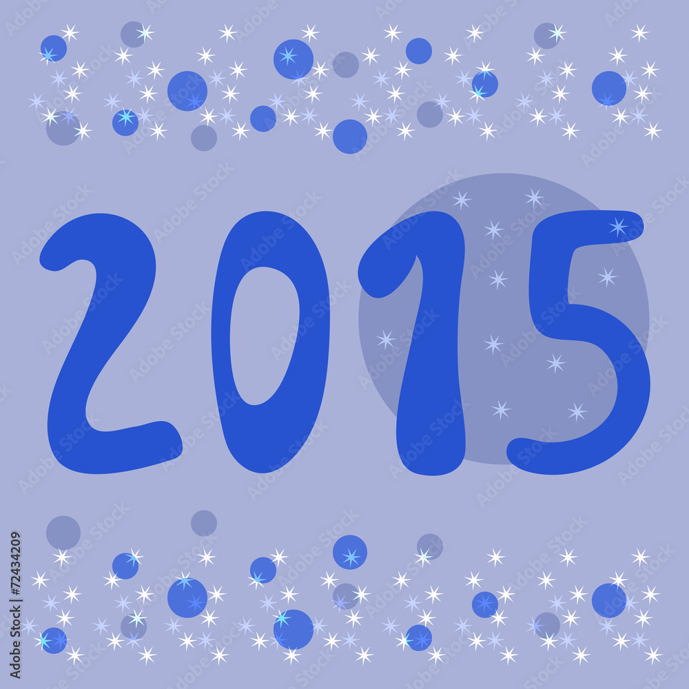 New year 2015 creative cartoon card design. New year 2015 creative cartoon card design.
