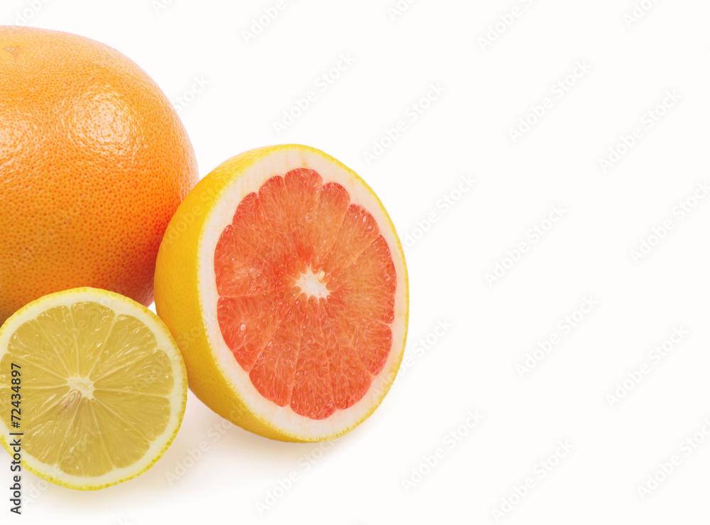Image of a fresh whole lime, lemon and orange isolated on white Image of a fresh whole lime, lemon and orange isolated on white