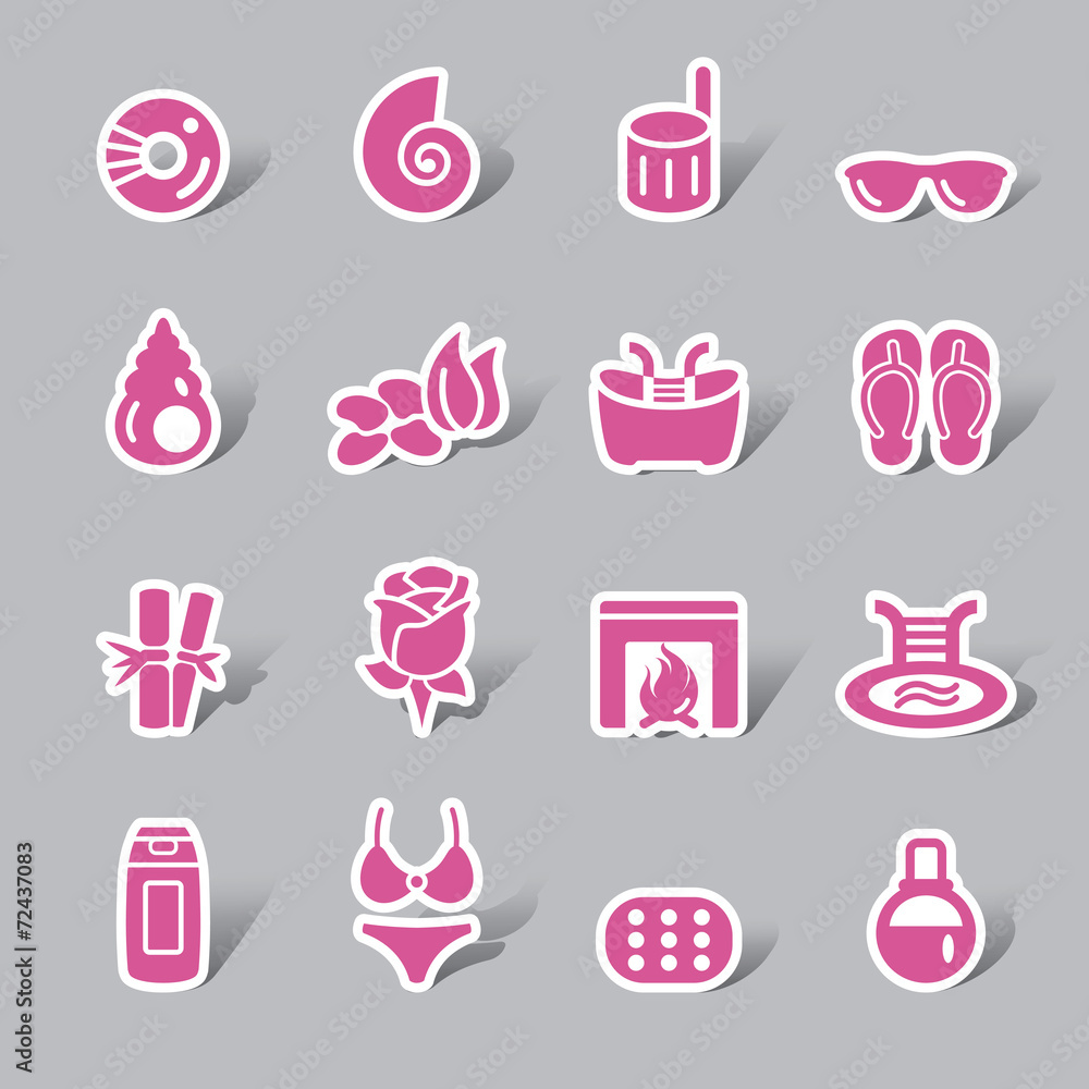 Beauty and Cosmetic Color Icon Label Beauty and Cosmetic Color Icon Label