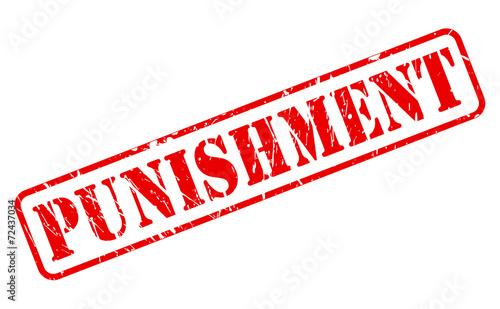 Punishment red stamp text