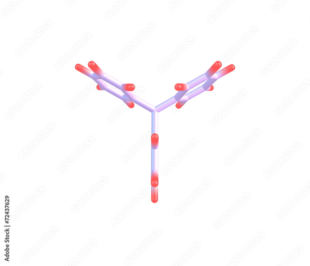 Triphenylmethyl radical molecule isolated on white Triphenylmethyl radical molecule isolated on white