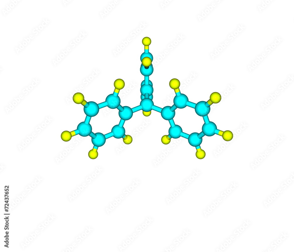 Triphenylmethyl radical molecule isolated on white Triphenylmethyl radical molecule isolated on white