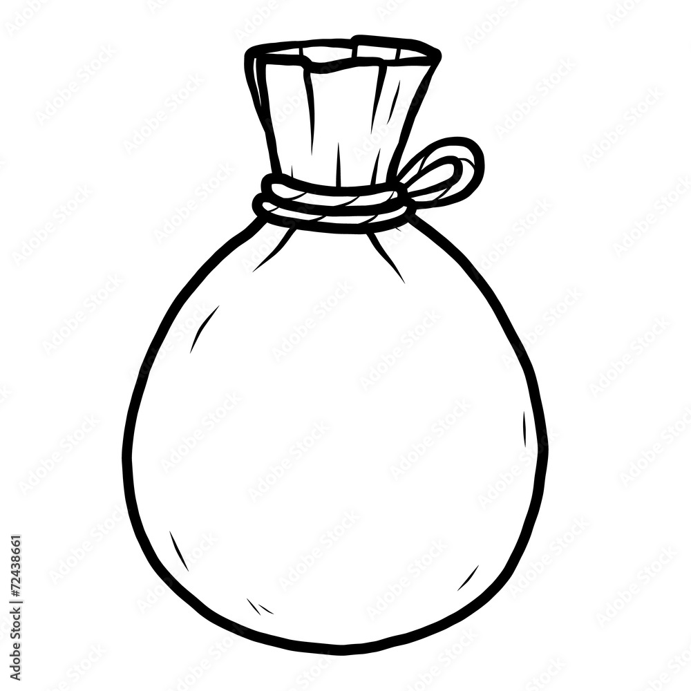 sack with rope sack with rope