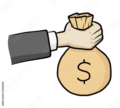 hand and money bag