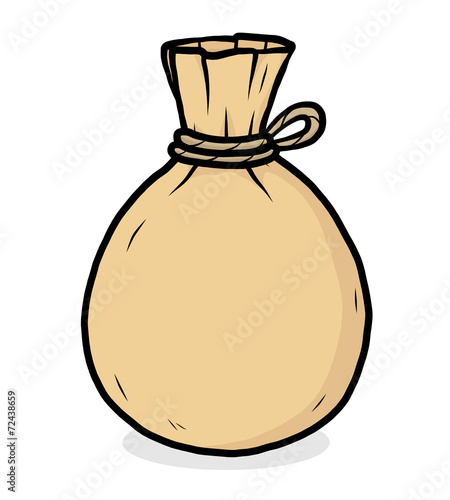 brown sack closed with rope