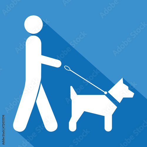 Logo chien en laisse.