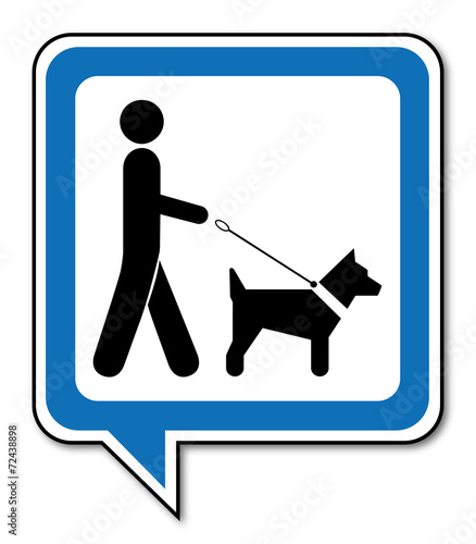 Logo chien en laisse.