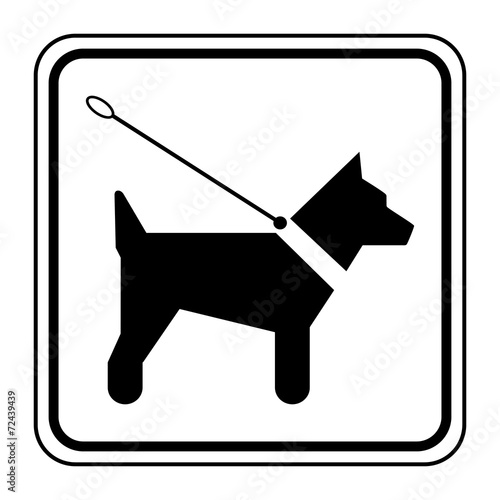 Logo chien en laisse.