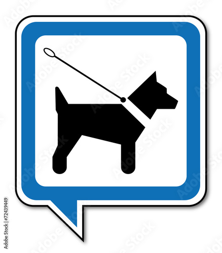 Logo chien en laisse.