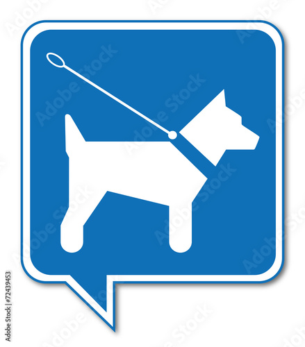 Logo chien en laisse.