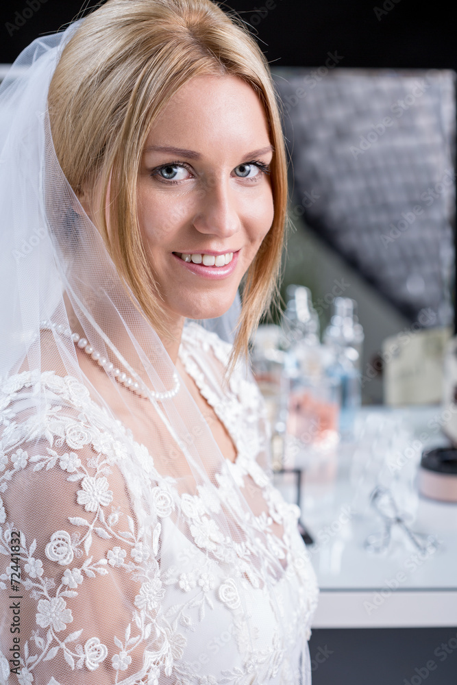 Beautiful bride during a big day Beautiful bride during a big day