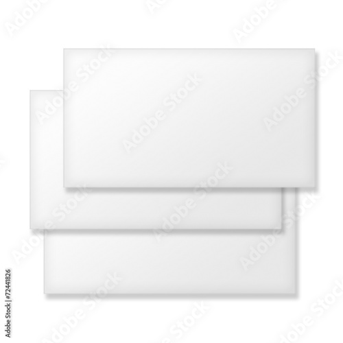 Set of Blank Envelopes Isolated on White Background.