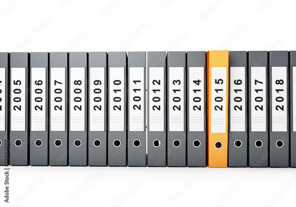 office binder new year 2015 on a white background office binder new year 2015 on a white background