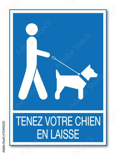 Logo chien en laisse.