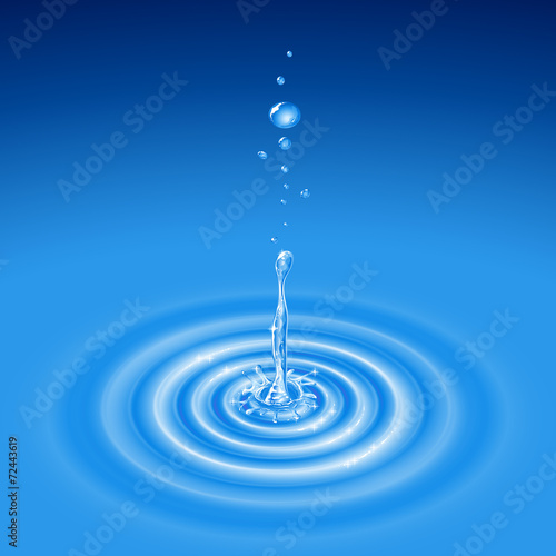 Water Splash Drop Wave Radial; Eps10