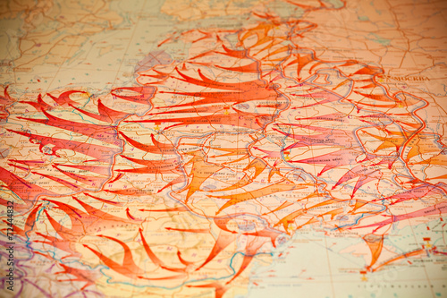 Map of battles in World War II
